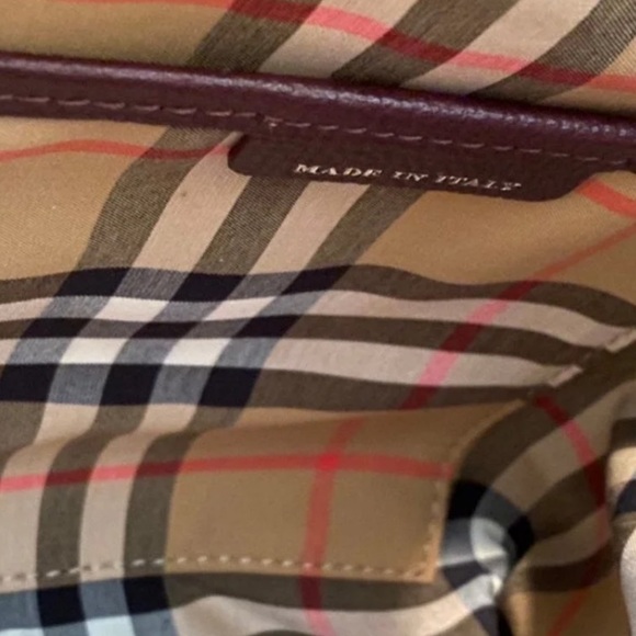 💕HP 💕SOLD ON ANOTHER PLATFORM NWT Burberry Mahogany Red Leather/Vintage Check - Picture 6 of 13